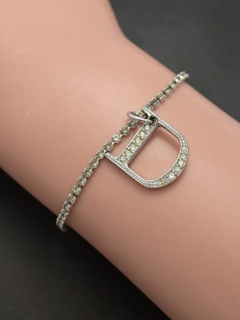Dior Logo Rhinestone Costume Bracelet Alloy - Picture 5 of 5